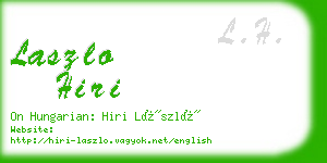 laszlo hiri business card